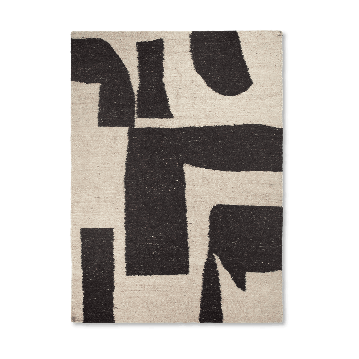 Piece wollen vloerkleed - Off-white-Koffie, 200x300 cm - Ferm Living
