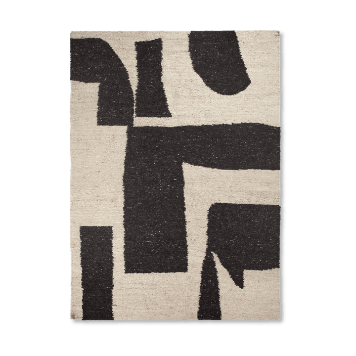 Piece wollen vloerkleed - Off-white-Koffie, 200x300 cm - ferm LIVING