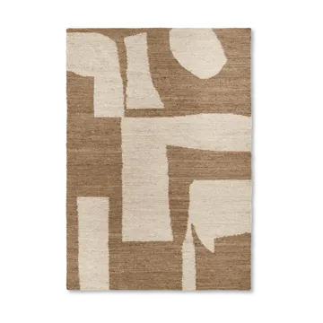 Piece wollen vloerkleed - Off-white-Toffee, 200x300 cm - Ferm Living