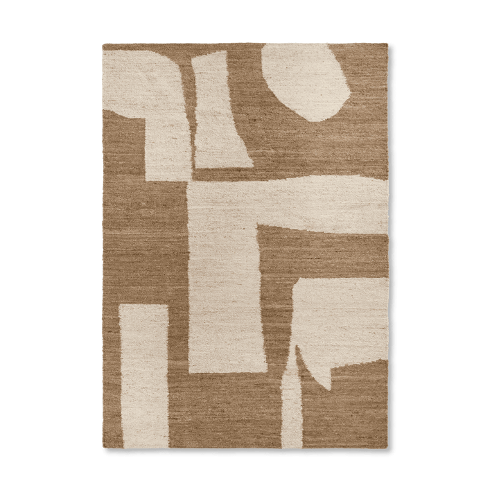 Piece wollen vloerkleed - Off-white-Toffee, 200x300 cm - Ferm Living
