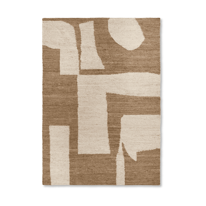 Piece wollen vloerkleed - Off-white-Toffee, 200x300 cm - Ferm LIVING