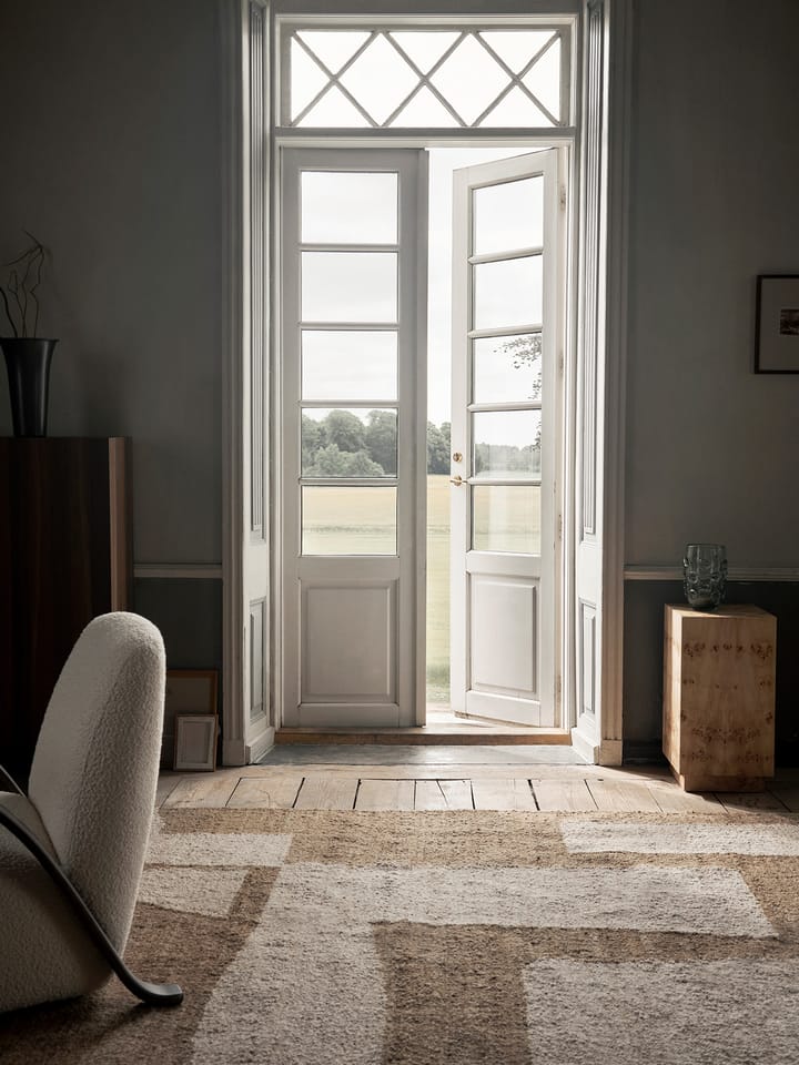 Piece wollen vloerkleed, Off-white-Toffee, 200x300 cm Ferm Living