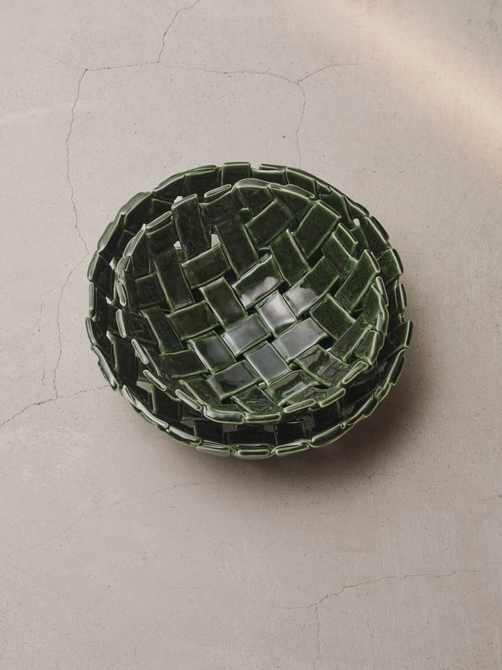 Plait kom Ø30 cm, Emerald green Ferm Living