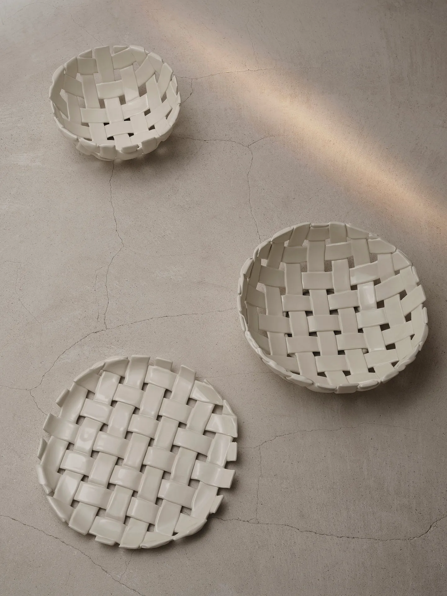 Plait kom Ø30 cm, Off white Ferm Living