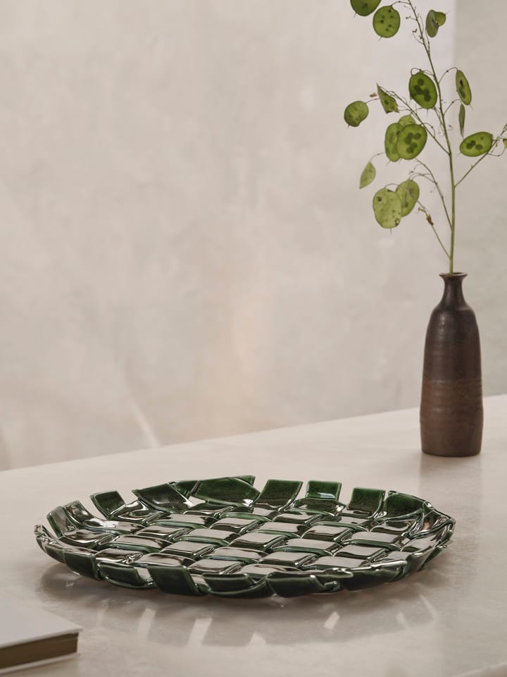 Plait schotel Ø30 cm, Emerald green Ferm Living