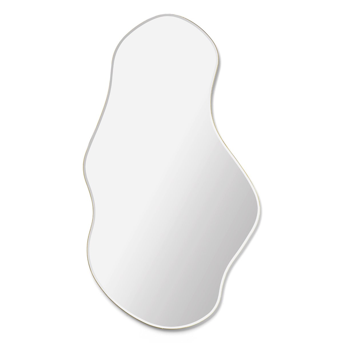 Ferm Living Pond spiegel large Messing | Scandinavisch Interieur | Wandspiegels | Goudkleurig