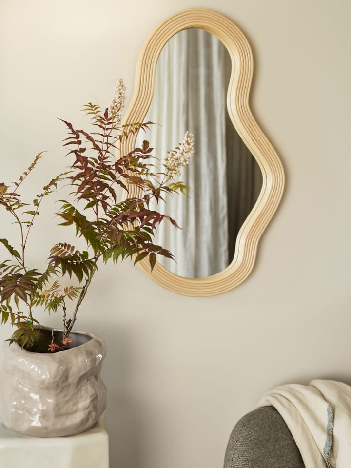 Pond spiegel medium, Rattan Ferm Living