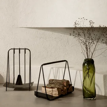 Port houtmand - Zwart - Ferm Living
