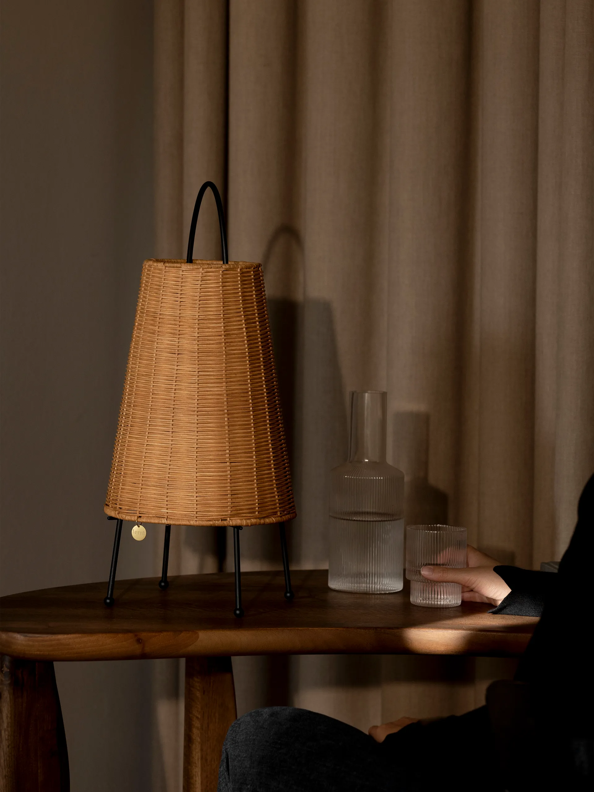 Porti Braided tafellamp 50 cm, Natural Ferm Living