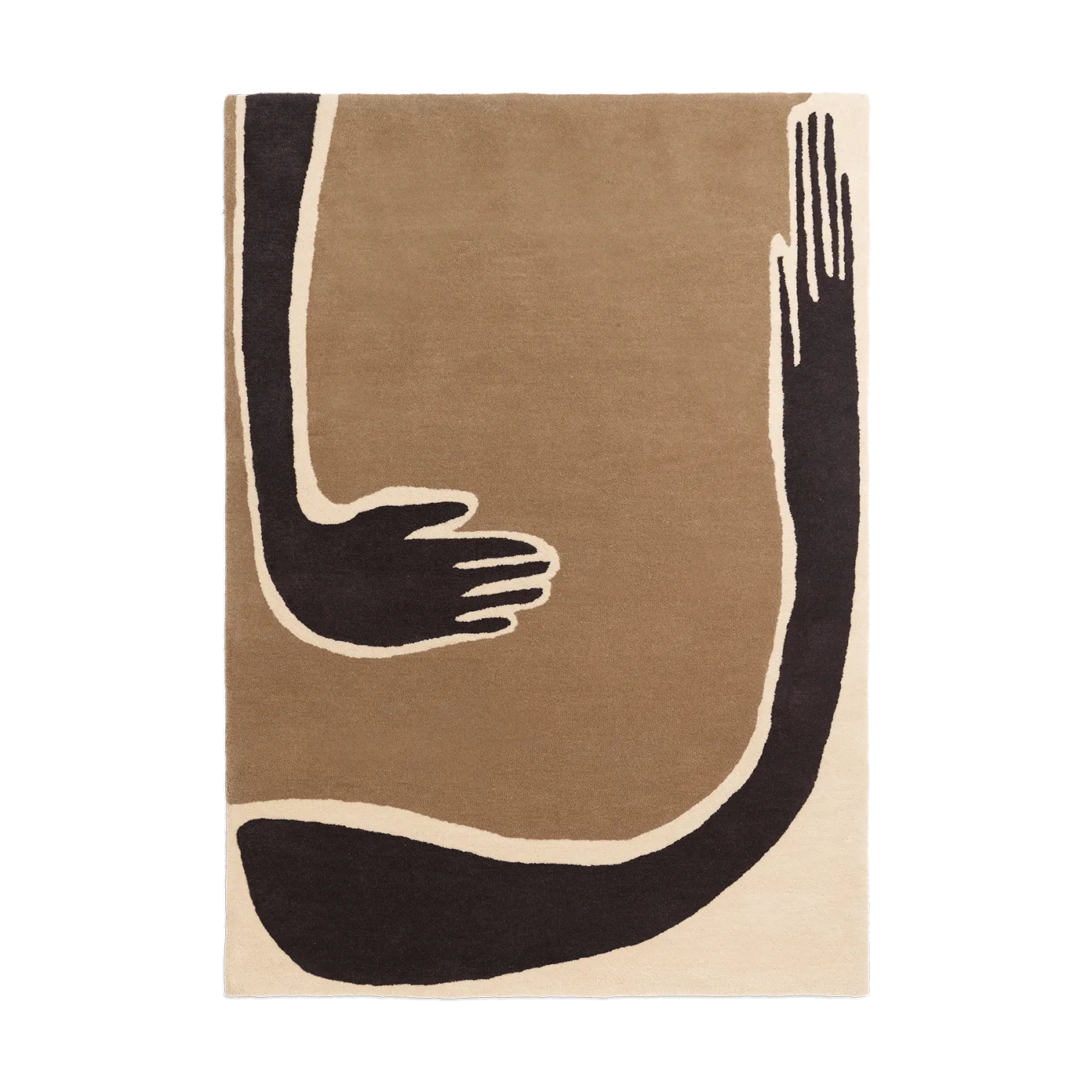 Pose vloerkleed, Coffee-off white, 140x200 cm Ferm Living