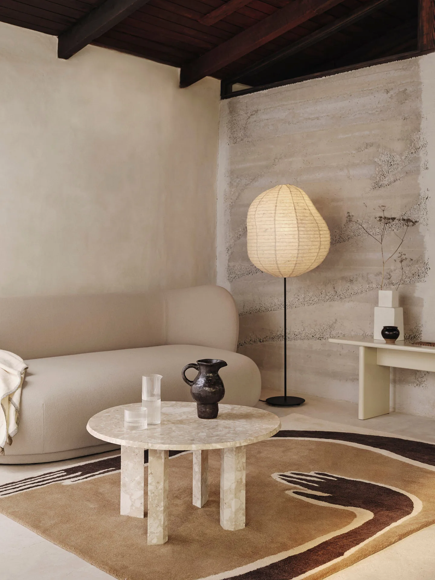 Pose vloerkleed, Coffee-off white, 140x200 cm Ferm Living