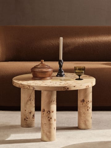 Post salontafel small Ø65 cm - Burl veneer - ferm LIVING