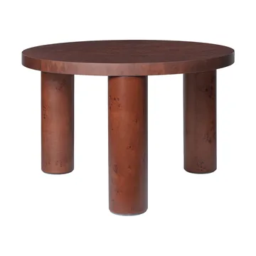 Post salontafel small Ø65 cm - Dark stained burl - Ferm Living