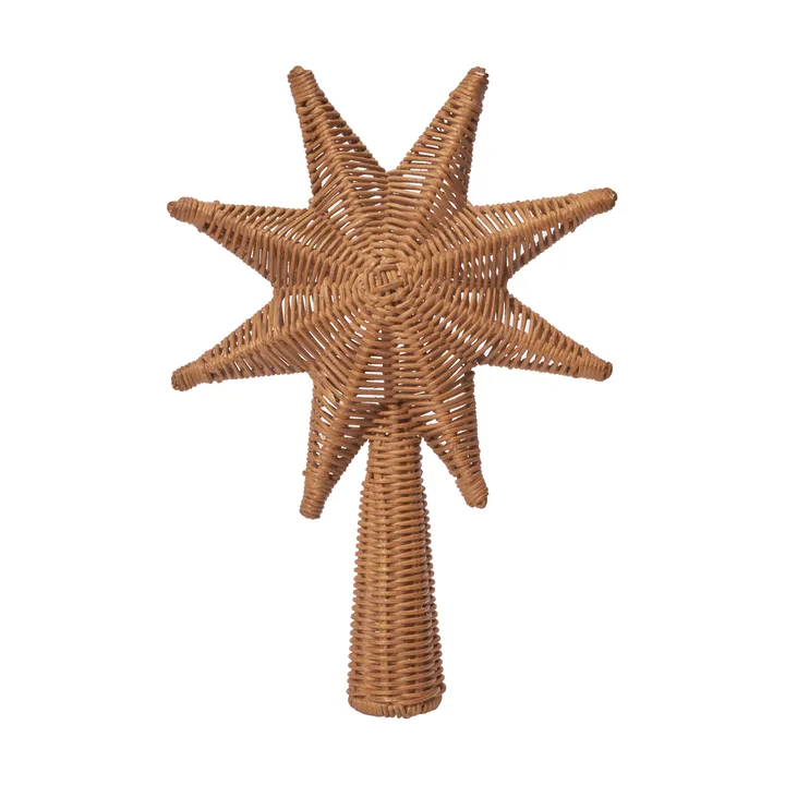 Rattan christmas tree top star kerstboomster - Natural, 29,5 cm - Ferm Living