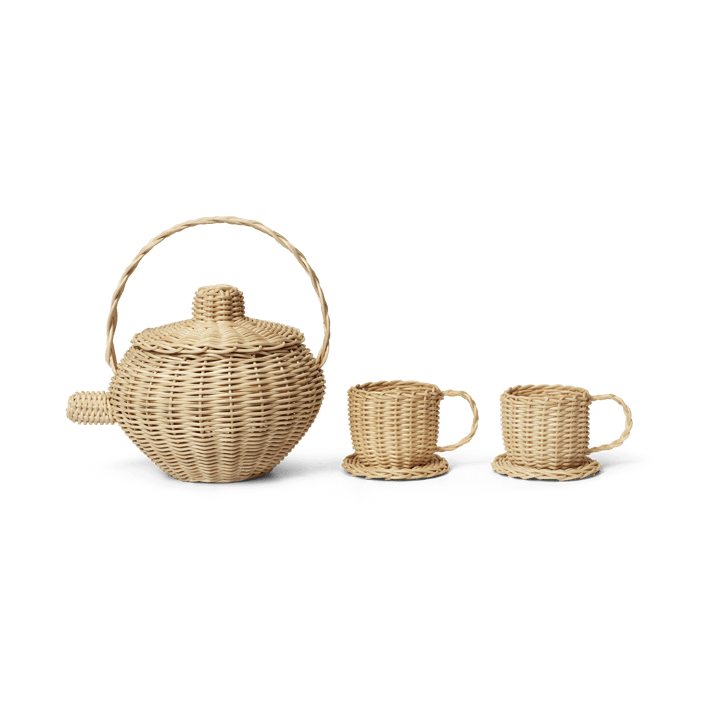 Rattan theeservies 3-delig - Natural - ferm LIVING