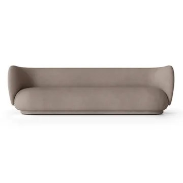 Rico bank 4-zits - Brushed warm grey - Ferm Living
