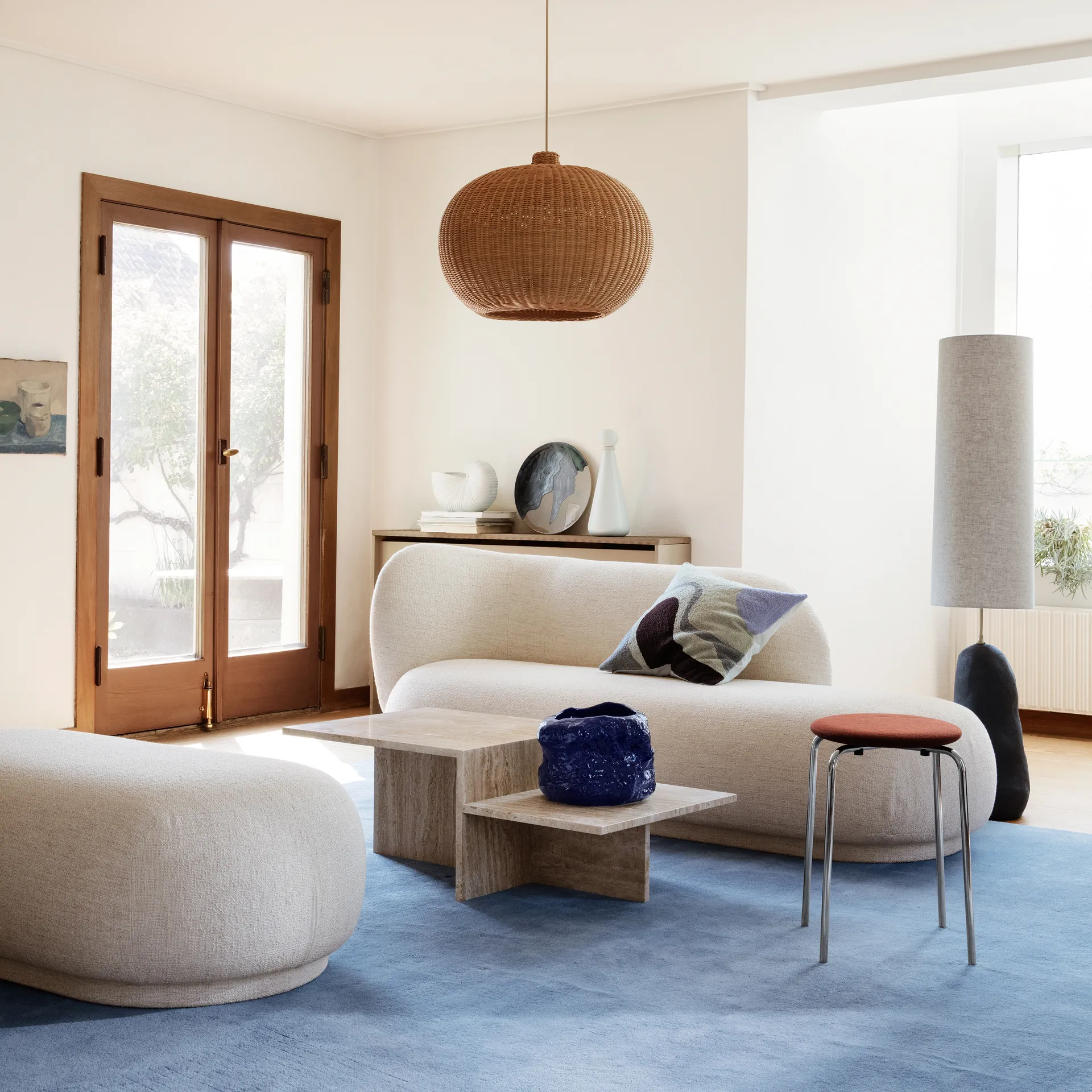 Rico bank bouclé 4-zits, Bouclé offwhite Ferm Living