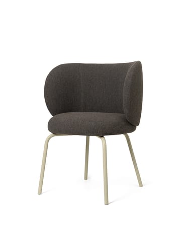 Rico dining chair hallingdal - Dark grey brown-cashmere - ferm LIVING