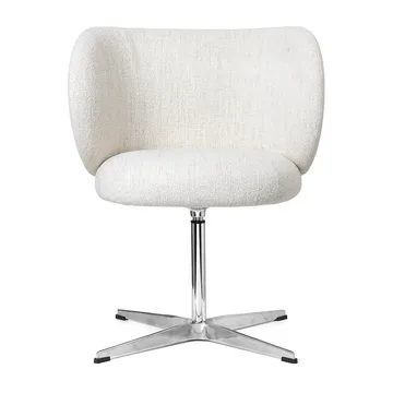 Rico dining chair swivel bouclé - Off-white - Ferm Living