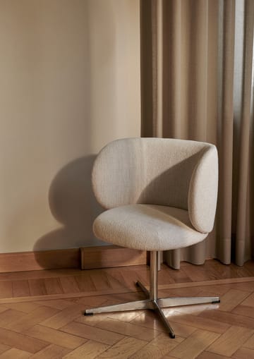 Rico dining chair swivel bouclé - Off-white - Ferm Living