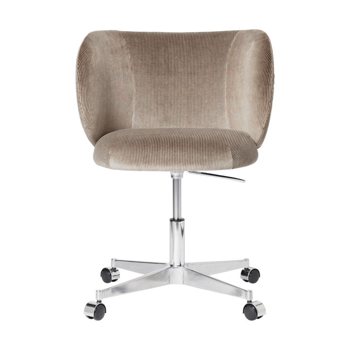 Rico eetkamerstoel op wielen Devoré Velvet - Flint Grey - Ferm Living