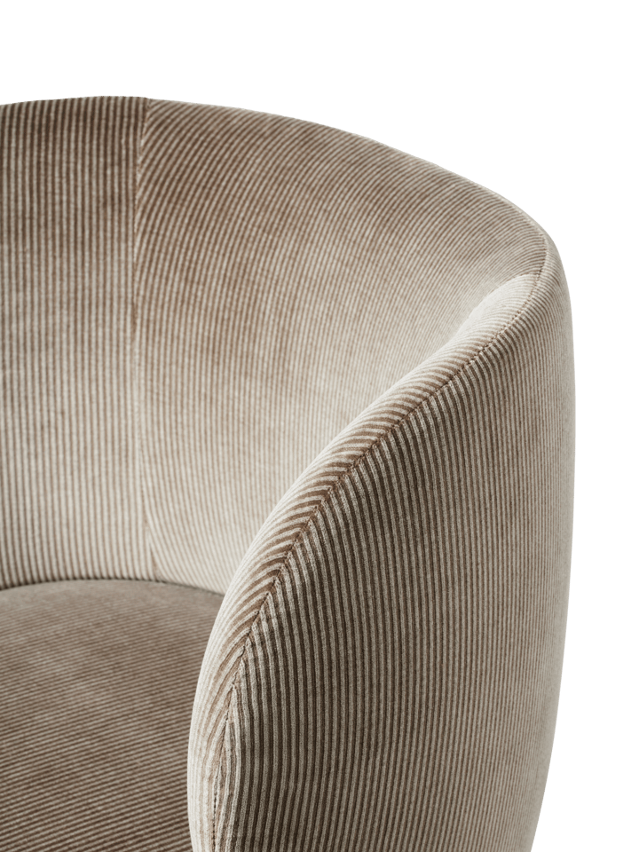 Rico eetkamerstoel op wielen Devoré Velvet, Flint Grey Ferm Living