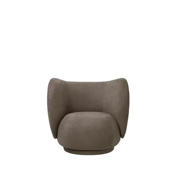 Rico lounge chair fauteuil - brown, brushed - Ferm Living