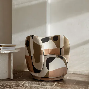 Rico lounge chair fauteuil - brown, brushed - Ferm Living