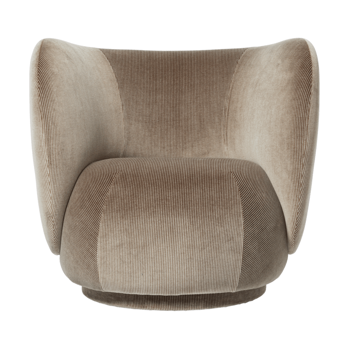 Rico lounge chair fauteuil - Devoré velvet-Flint grey - Ferm Living