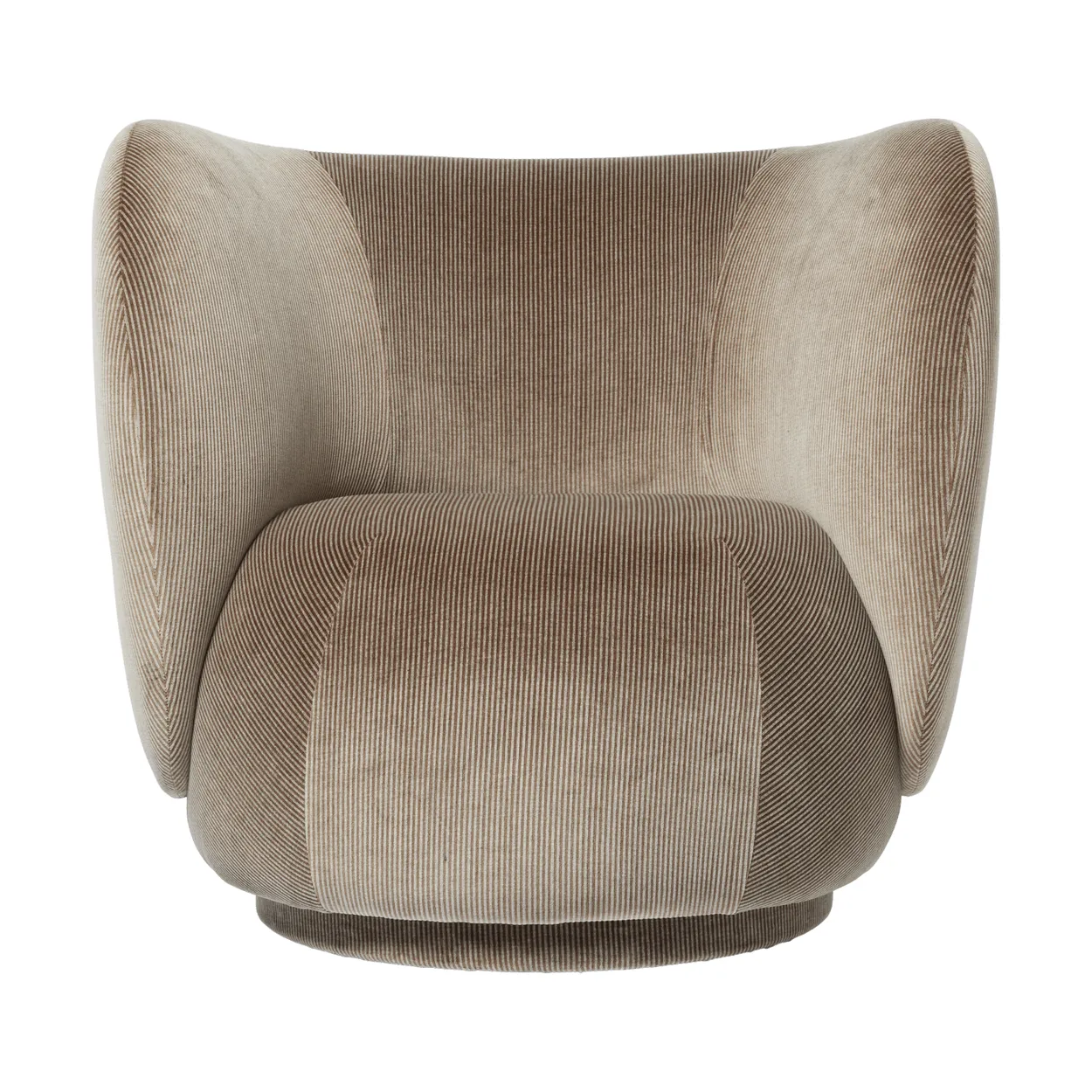 Ferm Living Rico lounge chair fauteuil Devoré velvet-Flint grey