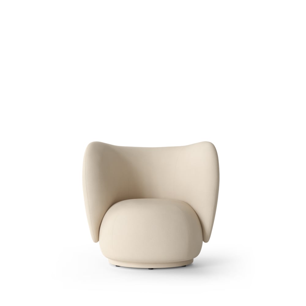 ferm LIVING Rico lounge chair fauteuil offwhite, brushed