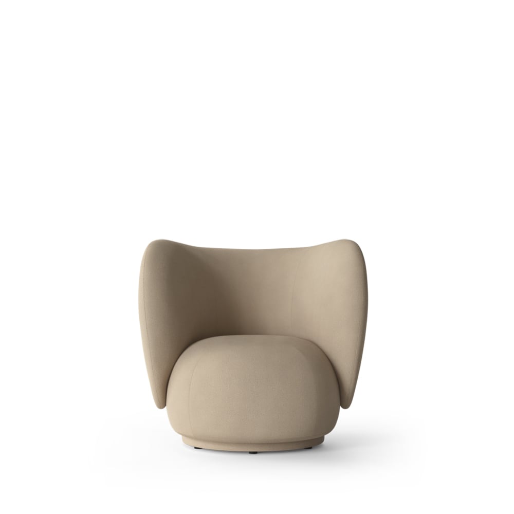 ferm LIVING Rico lounge chair fauteuil sand, brushed