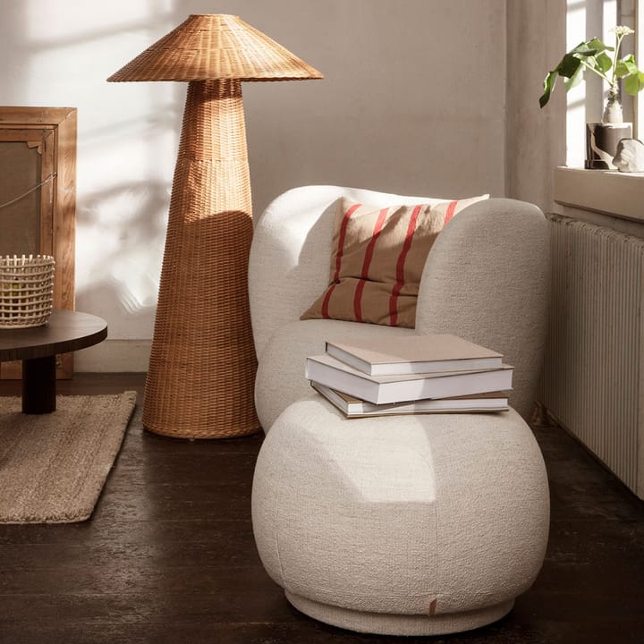 Rico lounge chair fauteuil, warm grey, brushed Ferm Living