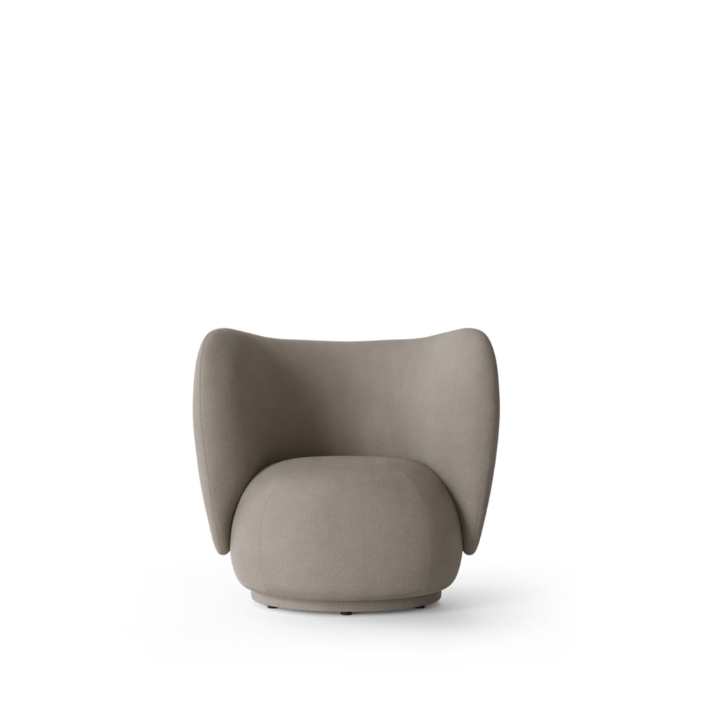 ferm LIVING Rico lounge chair fauteuil warm grey, brushed