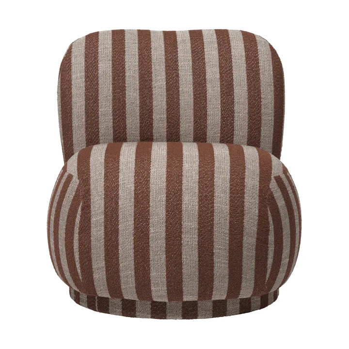 Rico lounge chair piccolo fauteuil - Louisiana, Sand-chocolate - Ferm Living