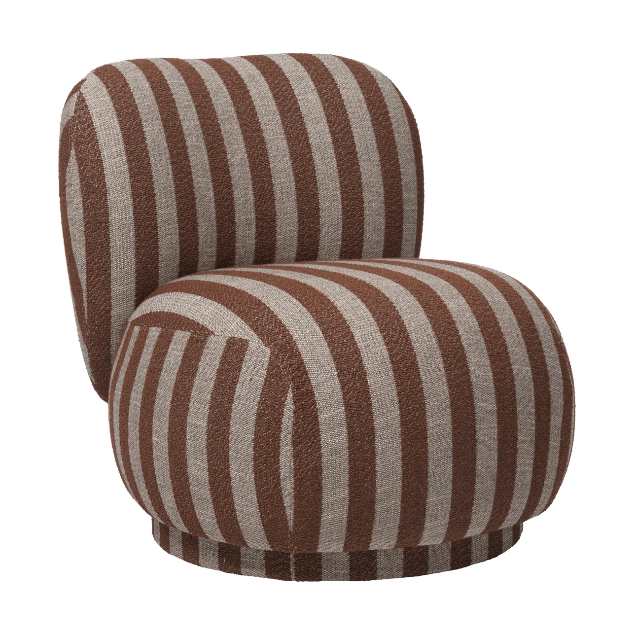 Rico lounge chair piccolo fauteuil, Louisiana, Sand-chocolate Ferm Living