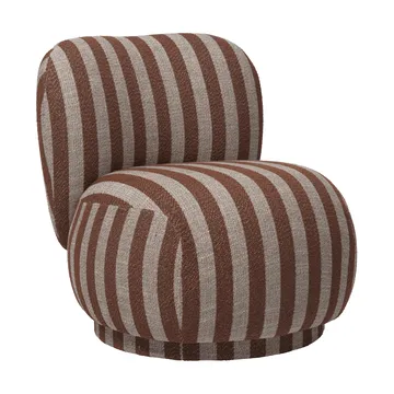 Rico lounge chair piccolo fauteuil - Louisiana, Sand-chocolate - Ferm Living