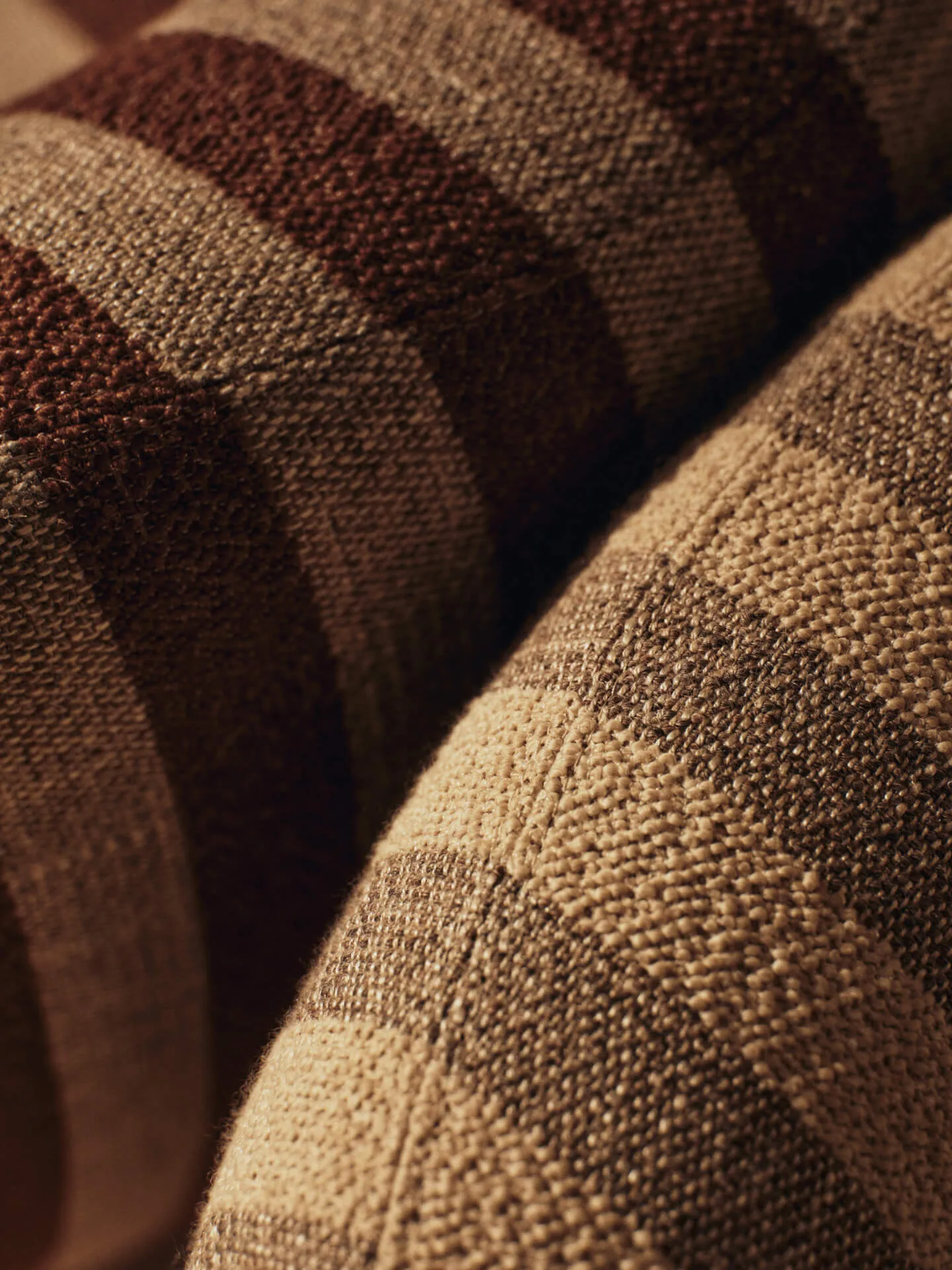 Rico lounge chair piccolo fauteuil, Louisiana, Sand-chocolate Ferm Living