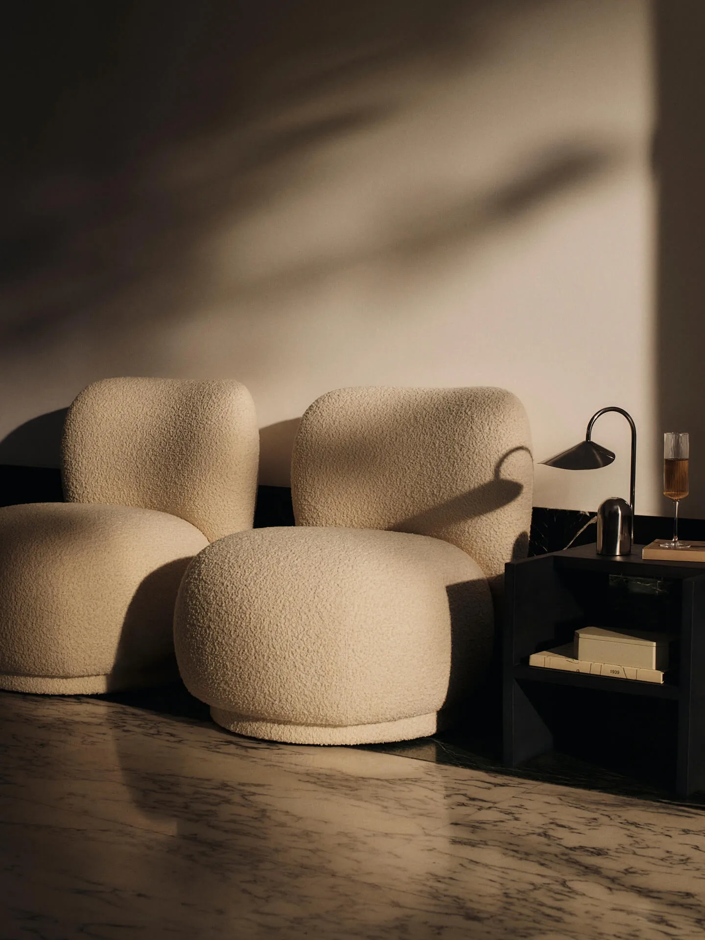 Rico lounge chair piccolo fauteuil, Nordic Bouclé-Off-white Ferm Living