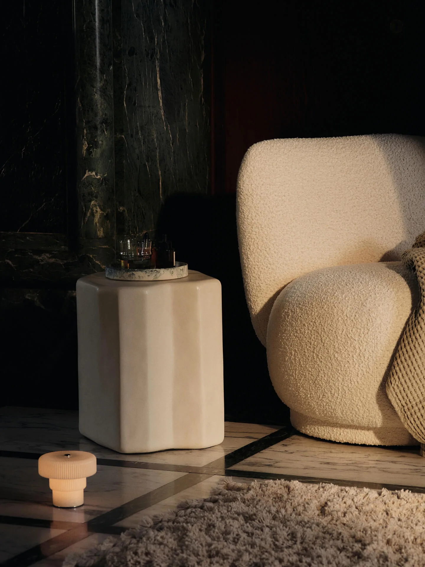 Rico lounge chair piccolo fauteuil, Nordic Bouclé-Off-white Ferm Living