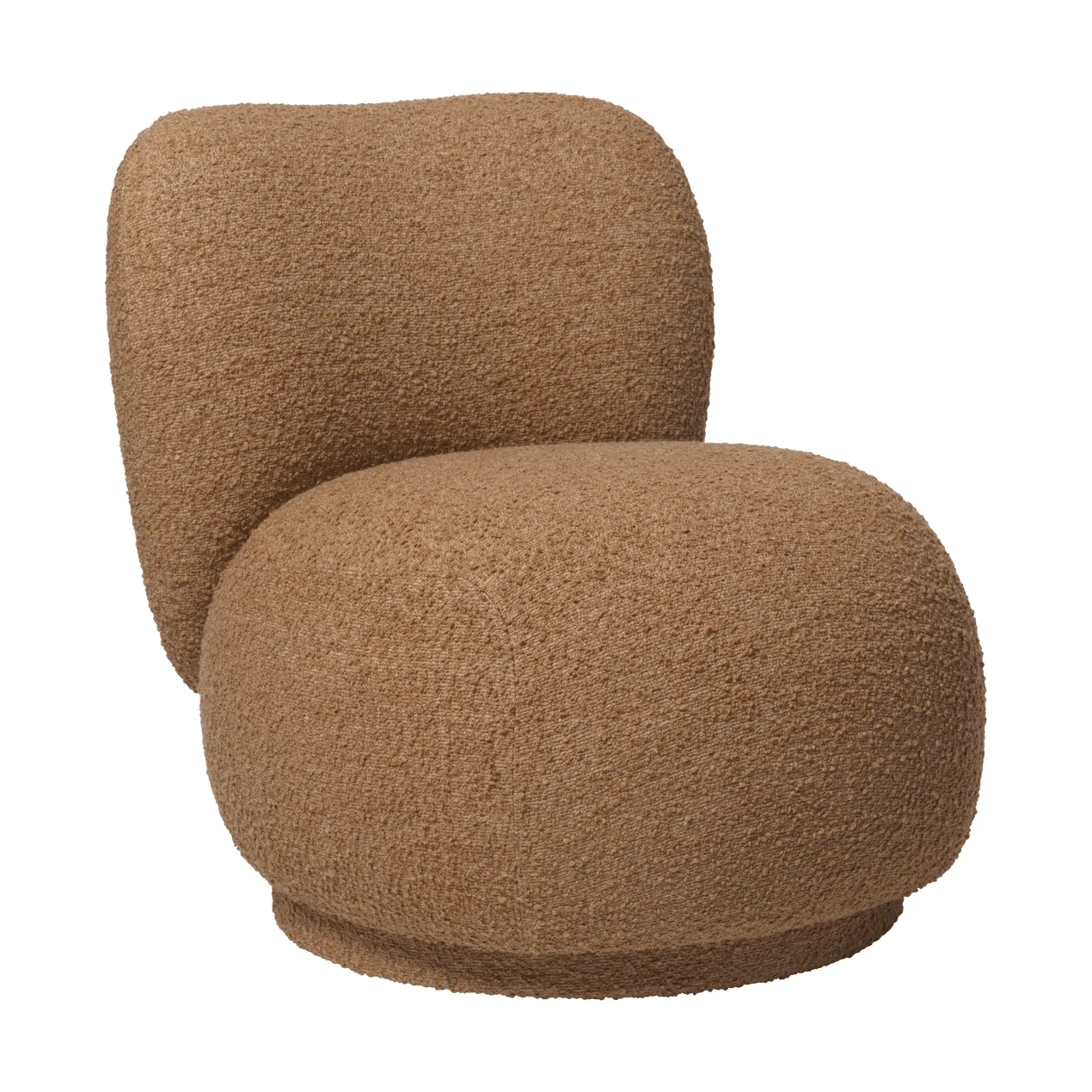 Rico lounge chair raw bouclé piccolo fauteuil, Tan Ferm Living