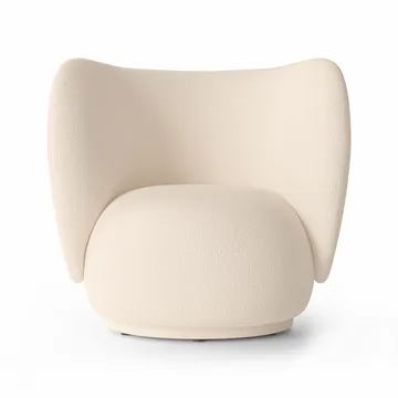Rico lounge stoel bouclé - Wool bouclé offwhite - Ferm Living
