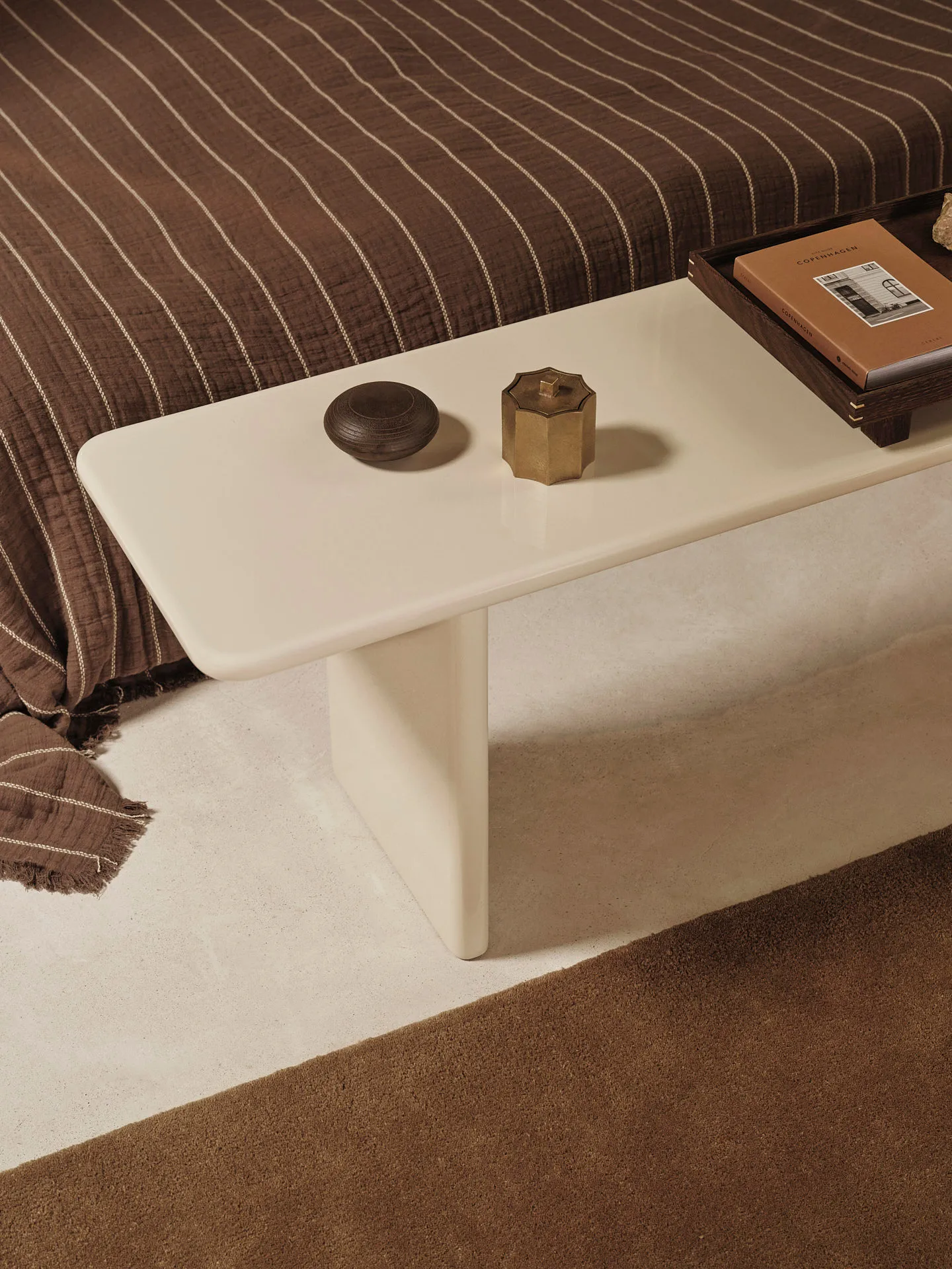 Rink bankje 140 cm, Eggshell Ferm Living