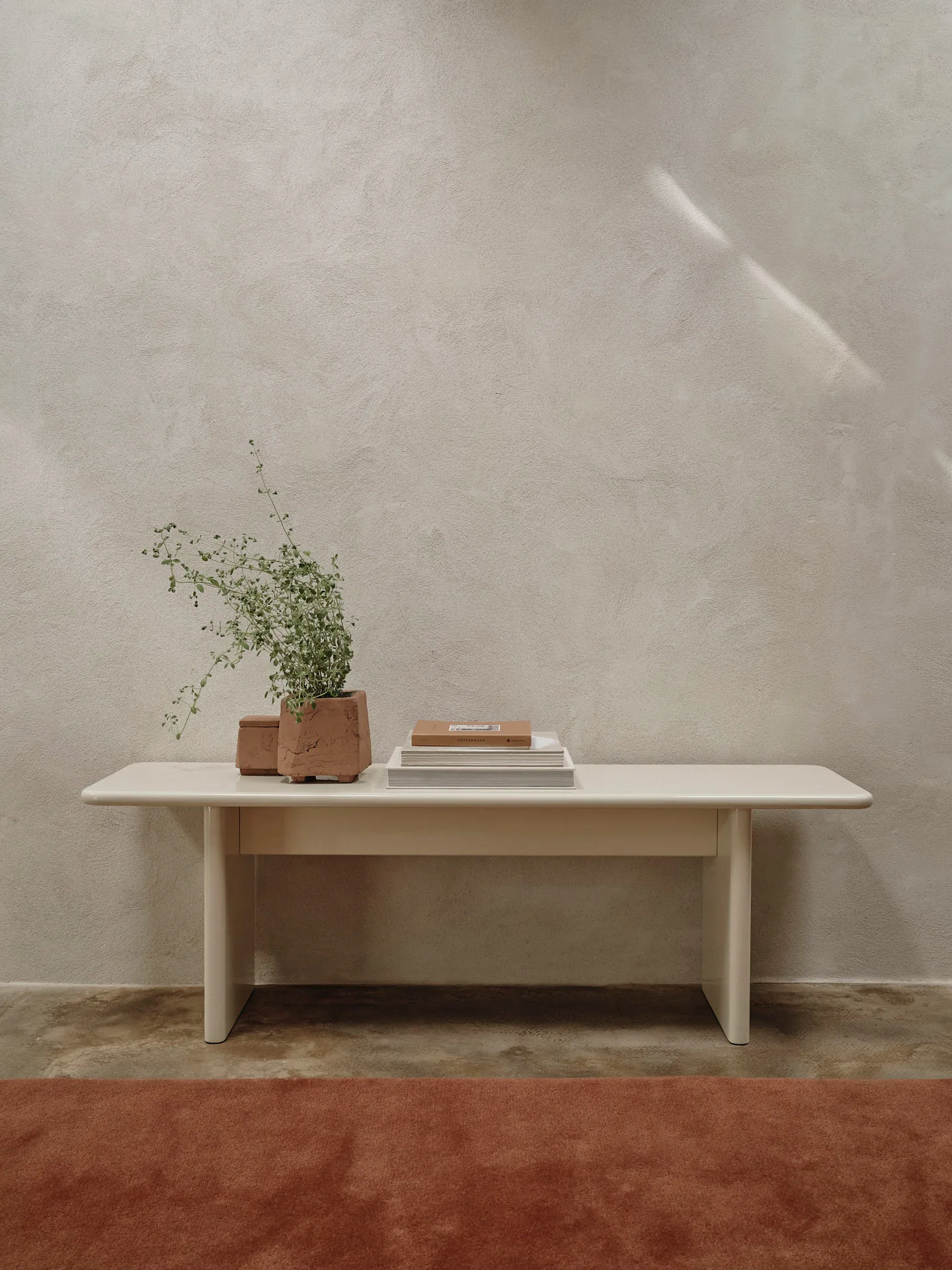 Rink bankje 140 cm, Eggshell Ferm Living