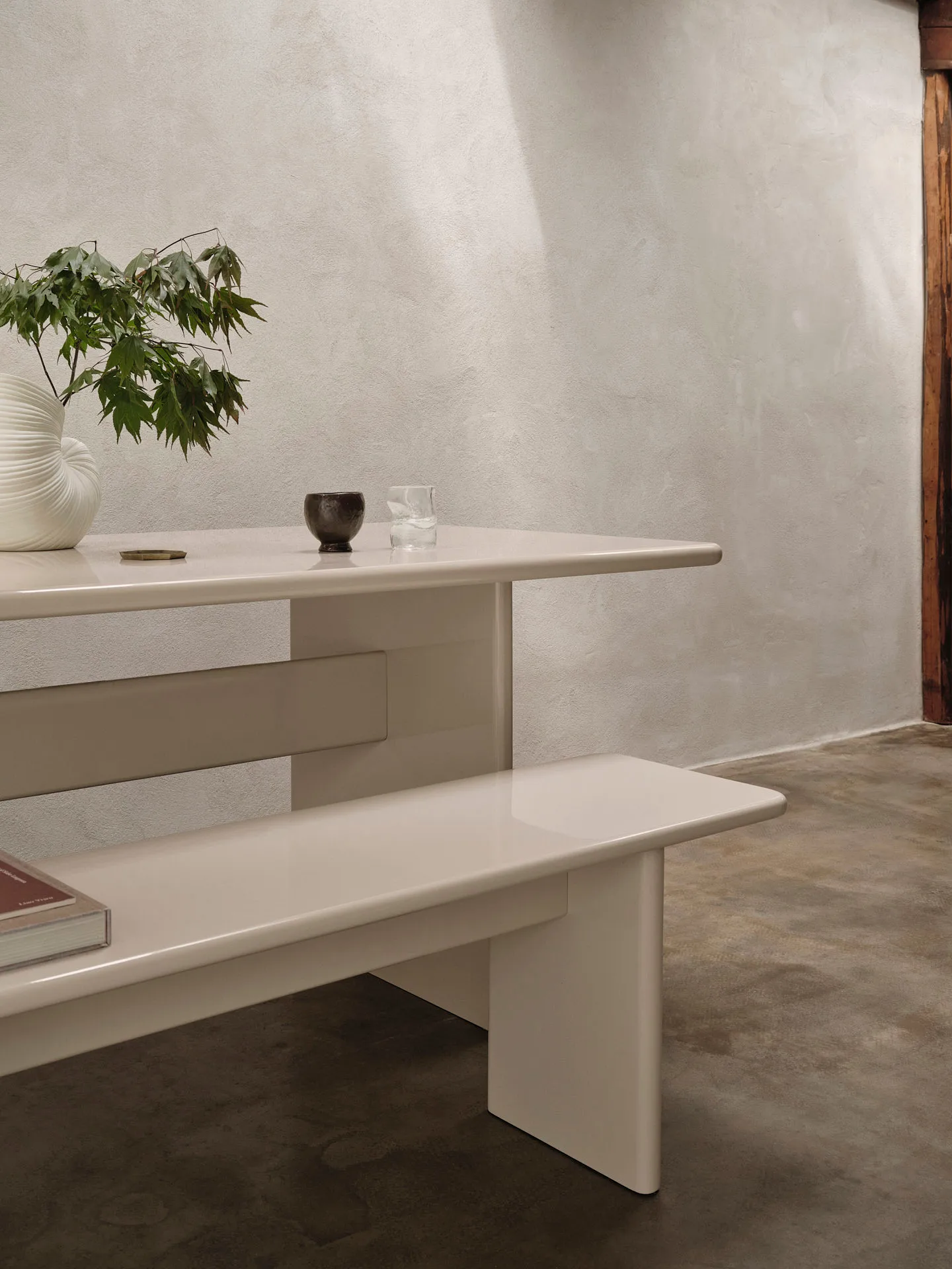Rink bankje 200 cm, Eggshell Ferm Living