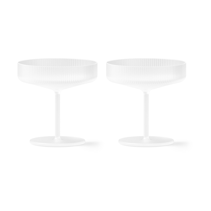 Ripple champagneglas 2-pack - Frosted - Ferm LIVING