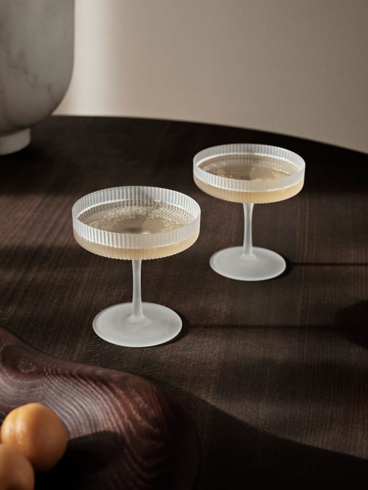 Ripple champagneglas 2-pack - Frosted - ferm LIVING