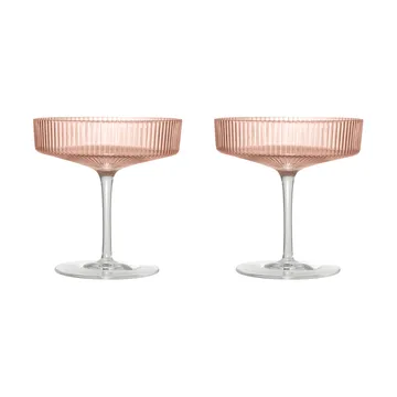 Ripple champagneglazen 2-pack - Blush - Ferm Living