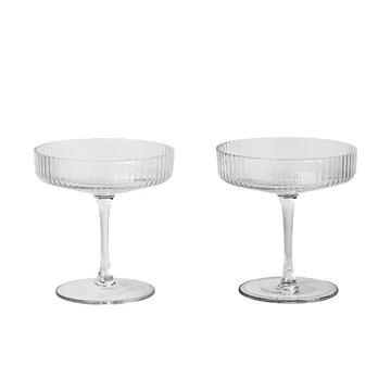 Ripple champagneglazen 2-pack - helder - Ferm Living