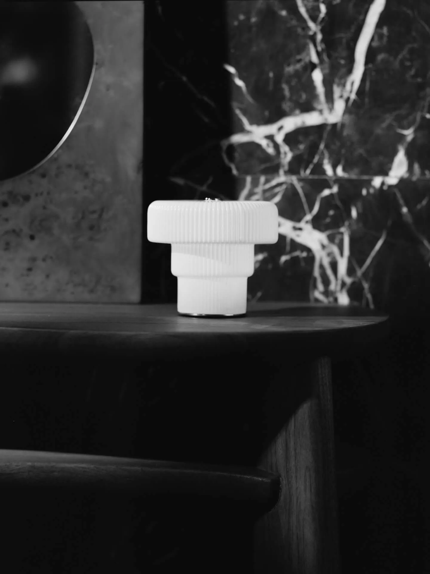 Ripple draagbare tafellamp 10 cm, White Ferm Living